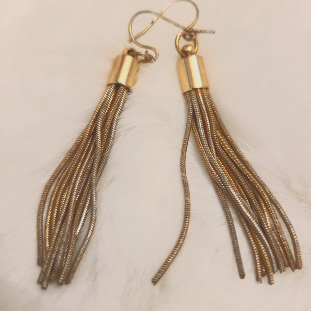 Gold Tassel Earrings